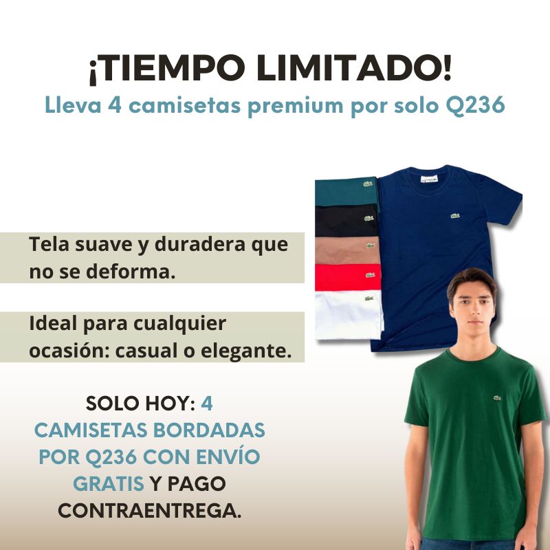 COMBO: X4 Camisas Bordadas