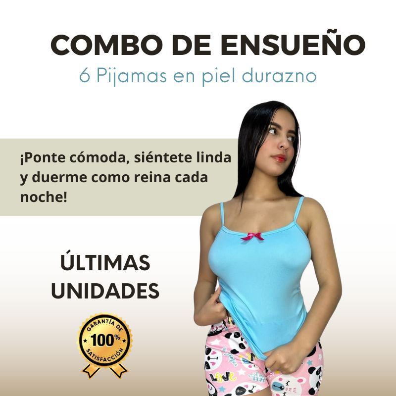 6 Pijamas en Piel de Durazno
