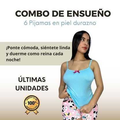6 Pijamas en Piel de Durazno