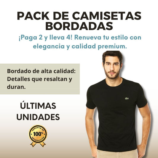 COMBO: X4 Camisas Bordadas