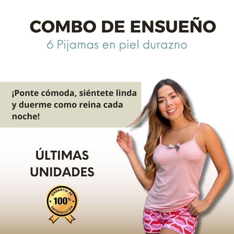 COMBO: 6 Pijamas en Piel de Durazno